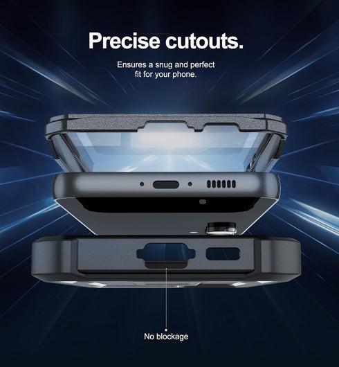 Dexnor Bumper Case for Samsung Galaxy S23 FE (2023), Full-Body Shockproof Rugged Heavy-Duty Protective Cover Dual-layer Protection with 2 Front Fr...