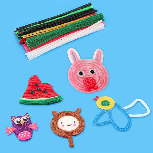 Bofoho 800pc Wiky Sticks Art Crafts Wax Yarn Sticks Non-Toxic Bendable Wiky Sticky Material in Bulk. Perfect Handicraft Gift, Entertainment for Ho...
