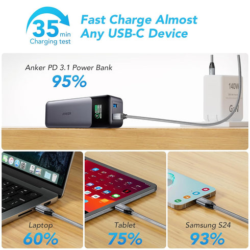 ULT-WIIQ USB C to USB C Cable Fast Charging 240W PD 3.1 High Speed 20Gbps Data Transfer USB C 3.2 Gen 2x2 Cable 4K@60Hz USB C Monitor Cable USB Ty...