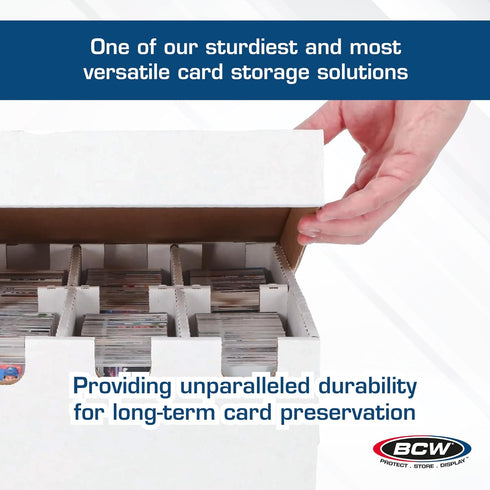 BCW 6 Cell Cargo Card Storage Box - 3x2 | Trading Card Storage Box | Fits Toploaders, Magnetics, and More | Holds 2100 Standard, 20pt Cards, Inclu...