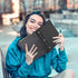 0.5 inch Telescoping 3 Ring Binder -1PCS-Black?1/2 inch Flexible Round Binder with Customizable Front Cover and Clear Catalog Pocket, Holds 8.5x11...