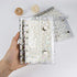 A7 Budget Binder Cover Clear PVC 6 Ring Binder Glitter Star Refillable Notebook Shell Protector with 2 Snaps for Cash Envelopes System Journal Alb...