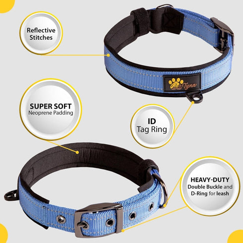 ADITYNA Ultra Comfortable Soft Neoprene Padded Dog Collar for Extra-Small Dogs...