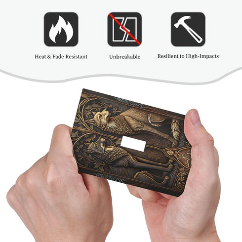 Medieval Of Two Wolves 1 Gang Single Toggle Light Switch Covers Decorative Wall Plate Switchplate Electrical Faceplate for Bedroom Bathroom Kitche...