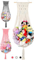 Stuffed Animal Hammock Wall Hanging Net for Stuffed Animal Net Stuffed Animal Storage Plush Toy Holder Toy Organizer for Boho Kidroom Nursery (Cre...