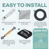 48x117 inch Windows and Screen Door Replacement Repair Kit with Tool Set for Easy Installation, Grey...