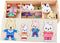 Wooden Jigsaw Puzzle 72 Pcs Kids Early Educational Toys Dress-Up Puzzle Set...