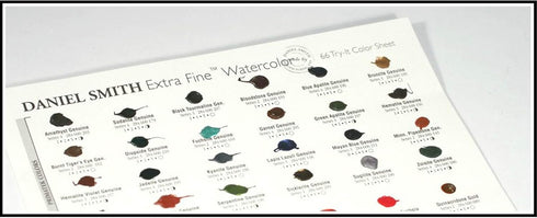 Daniel Smith 001900501 Extra Fine Watercolor 66-Dot Try-It Card, Multi Color...