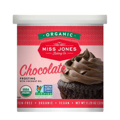 Miss Jones Baking Organic Buttercream Frosting, Perfect for Icing and Decorating, Vegan-Friendly: Rich Fudge Chocolate (Pack of 1)...