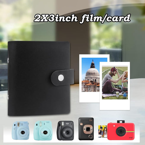 52 Pockets Mini Photo Album for Fujifilm Instax Mini Instant Film, Polaroid Snap, Z2300, SocialMatic Instant Cameras & Zip Instant Printer (Black,...