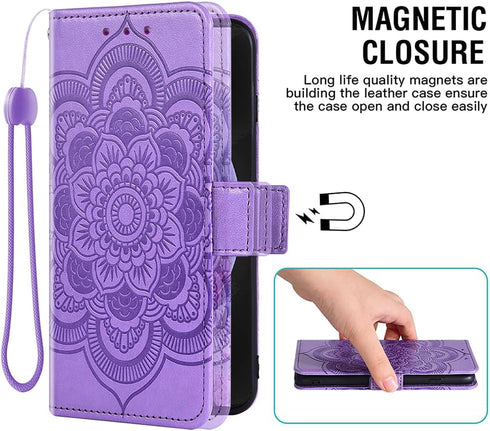 Asuwish Phone Case for Samsung Galaxy S23 FE 5G Wallet Cover with Tempered Glass Screen Protector and Leather Flip Credit Card Holder Stand Lanyar...