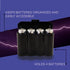 4 Pack AA/AAA / CR123A Black Battery Holder Storage Cases...