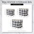 DII Buffalo Check Storage Collection Collapsible Bin with Handles, Large Rectangle, 17.5x12x15, Black & White...