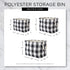 DII Polyester Container with Handles, Herringbone Storage Bin, Large Round, Small Square, Gray...