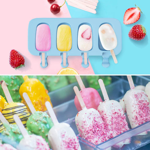 Popsicles Molds, Ozera 2 Pack Homemade Cake Pop Molds, Reusable Silicone Ice Pop Cream/ Cakesicle Maker Molds...