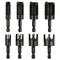 Rocaris 8 Pack Wood Plug Cutter Drill Bit Set, Straight and Tapered Taper Cutting Tool 1/4", 5/16", 3/8", 1/2", 1/4 Inch Hex Shank, Black...