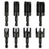 Rocaris 8 Pack Wood Plug Cutter Drill Bit Set, Straight and Tapered Taper Cutting Tool 1/4", 5/16", 3/8", 1/2", 1/4 Inch Hex Shank, Black...