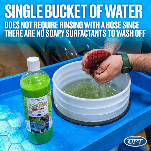 Optimum No Rinse Wash and Wax – Rinseless Car Wash Formulated with Carnauba Wax with UV Protection - For Cars, RVs, Trucks, Motorcycles and more (...