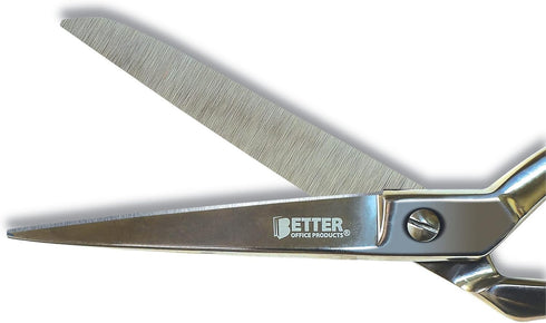 Better Office Products Premium Stainless Steel Sewing Scissors, 8", Ultra Sharp Tailoring Shears, for Dressmaking, Leather Cutting, Fabric, Heavy ...