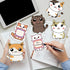 600Pcs Cute Cat Sticky Notes, Cartoon Cat Animal Sticky Notes Kawaii Sticky Note Pads Self-Stick Memo Pads Cat Shapes Memo Notes for Cat Lovers St...