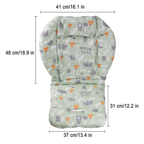 Baby High Chair Cushion, Thick Pad for Wooden High Chair, Baby Dining Chair Liner Mat (Green Forest)...