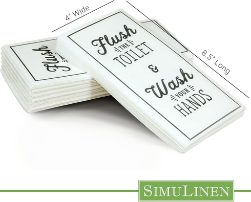 Wash Your Hands, Cheeky Disposable Guest Hand Towels for Bathrooms –- Linen-Feel Paper Towels, Cloth-Like Texture, Single-Use - Size: 12x17” Unfol...