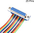 uxcell IDC Rainbow Wire Flat Ribbon Cable DB25 Female to DB25 Female Connector 2.54mm Pitch 11.8inch Length...