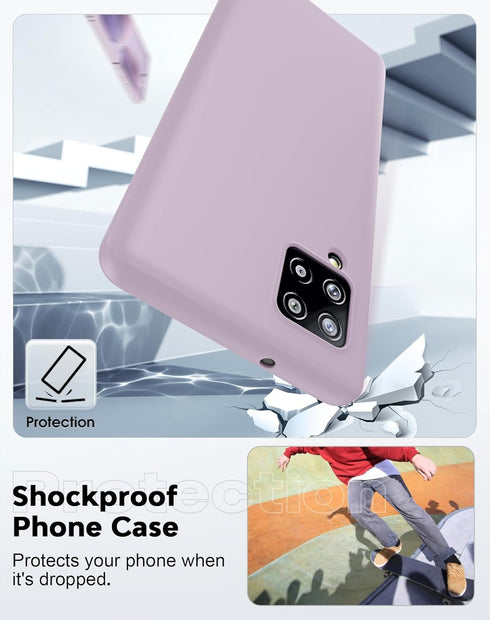 LeYi for Samsung Galaxy A42 5G Phone Case: Galaxy A42 5G Case with 2 Pack Tempered Glass Screen Protector for Women Men, Liquid Silicone Slim Silk...