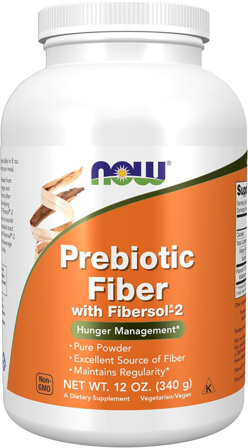 NOW Supplements, Prebiotic Fiber with Fibersol-2, derived from Non-GMO corn, Powder, 12-Ounce...