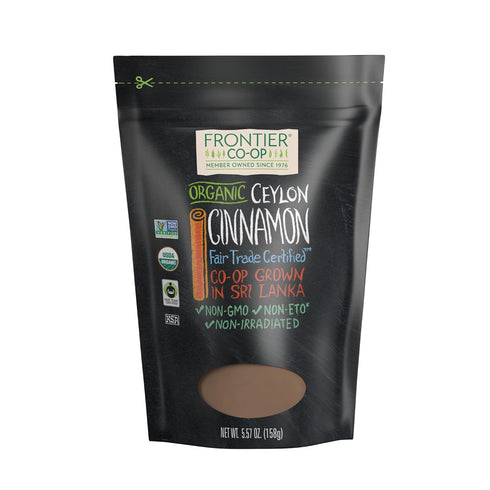 Frontier Co-op Fair Trade Ground Ceylon Cinnamon Powder Organic, Kosher, 5.57oz - Bulk Bag Refill for Shaker, Baking, Beverages, and Cooking...