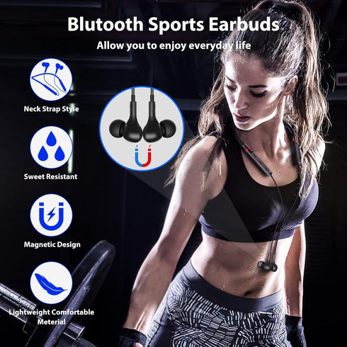 Wireless Earbuds Bluetooth Headphone NeckBand Earphones for Samsung A53 A54 S24 Ultra S23 FE S22 S21 Z Flip for iPhone 13 Pro Max 15 14 Plus Googl...