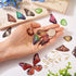 FASHEWELRY Resin Butterfly Wing Earring Making Kit 24pcs Fairy Wing Charms with Gold Foil & 20pcs Ear Hooks & 30pcs Jump Rings for Bohemia Drop Ea...