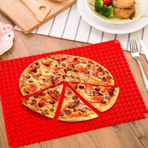 Top Pyramid Pan | 16 x 11 inches Large Red Pyramid / Raised Cone Shaped Healthy Silicone Mat for Cooking, Baking and Roasting | Superb Non-Stick F...
