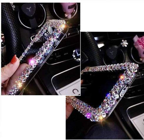 Bonitec Compatible with iPhone 13 Pro Max Case for Women Girls 3D Glitter Sparkle Bling Case Luxury Shiny Cute Crystal Charms Rhinestone Diamond B...