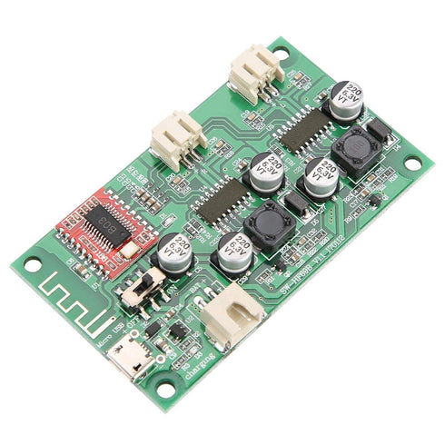DC 5V/3.7V Lithium Battery Dual Channel 2x6W Micro USB Port Bluetooth Amplifier Board for Building Electronics Projects...