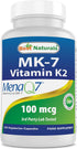 Best Naturals MK-7 Vitamin K2 100 mcg 120 Vcaps...
