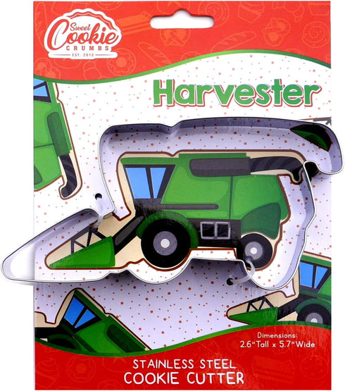 Farm Combine Harvester Cookie Cutter, Premium Food-Grade Stainless Steel, Dishwasher Safe...