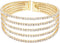 Rosemarie Collections Women's Stunning 5 Strand Rhinestone Crystal Statement Open Cuff Bracelet...