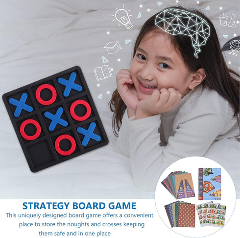 Toe Game Board 2 Boxes Noughts and Crosses Game Kids Toe Game Strategy Board Game for Kids Adult...