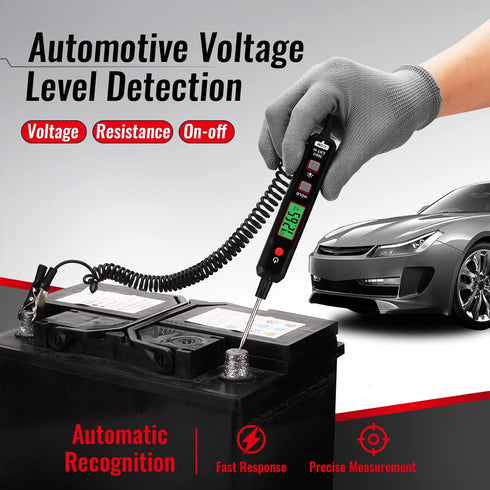Test Light Automotive, HABOTEST 0.8V-100V DC Buzzer Circuit Tester with Sharp Probe, Bidirectional Voltage Tester with Flashlight, Electric Test P...