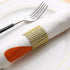 100 PCS Napkin Rings Sparkly Adornment for Wedding/Shower/Party - Golden Napkins wrap (Gold)...