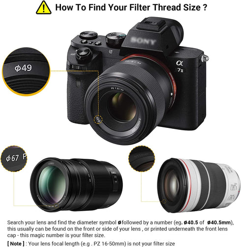 PROfezzion Multi-Coated 55mm UV Filter, Ultra Slim Ultraviolet Protection Filter for Sony A7 II III IV w/FE 28-70mm Kit Lens, Nikon D3500 D3400 D5...