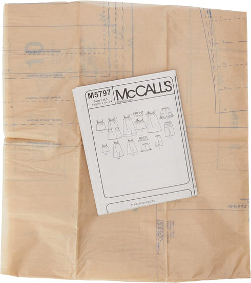 McCall's Patterns M5797 Children's/Girls' Tops, Dresses, Shorts and Pants, Size CHJ (7-8-10-12-14)...