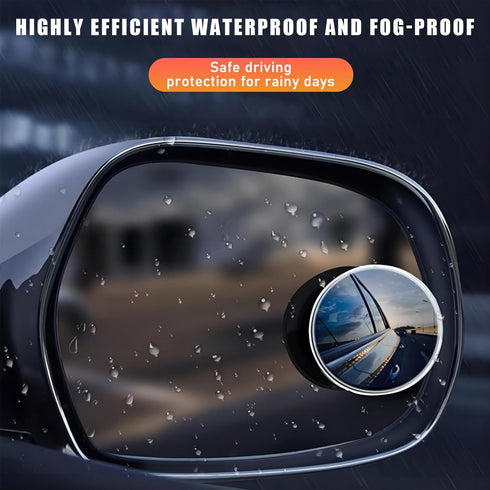 2 Pack Blind Spot Mirrors, 2'' Round Shape Waterproof HD Frameless Glass with Wide Angle, Self-Adhesive Adjustable Rear View Convex Mirrors Suitab...