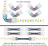 10 Pack 4 Pin LED Strip Light Connectors 10 mm, Solderless LED Strip Connector, Track Lighting Connectors for Waterproof RGB LED Strip Lights 16.4...