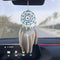 Small Dream Catchers for Cars Rear View Mirror, Handmade Car Charm Pendant Gray Feather and Turquoise Dream Catcher for Car Wall Bedroom Hanging D...