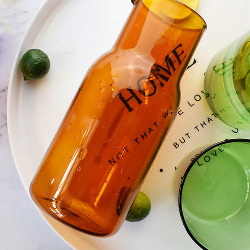 Cabilock 1set Glass Cup and Water Kettle Kit High Borosilicate Drinking Tools for Home Office Hotel Use for Cold Beverages Like Water Tea and Juic...