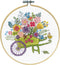 Design Works Crafts Flower Cart Counted Cross Stitch Kit with Hoop, by The Yard...