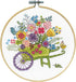 Design Works Crafts Flower Cart Counted Cross Stitch Kit with Hoop, by The Yard...