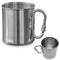 Stainless Steel Mug with Handle - Coffee Camping Mug with Carabiner Handle Portable Backpack Outdoor Cup Lightweight Camping Gear for Men - 13.5Oz...
